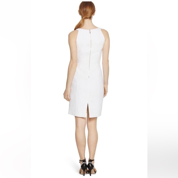 White House Black Market White Organza Sheath Dress | Size 4 | Worn Once Perfect - Picture 2 of 8